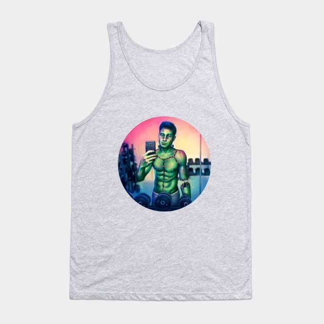 Frankenstein’s Body Building Tank Top by Lyara Costa